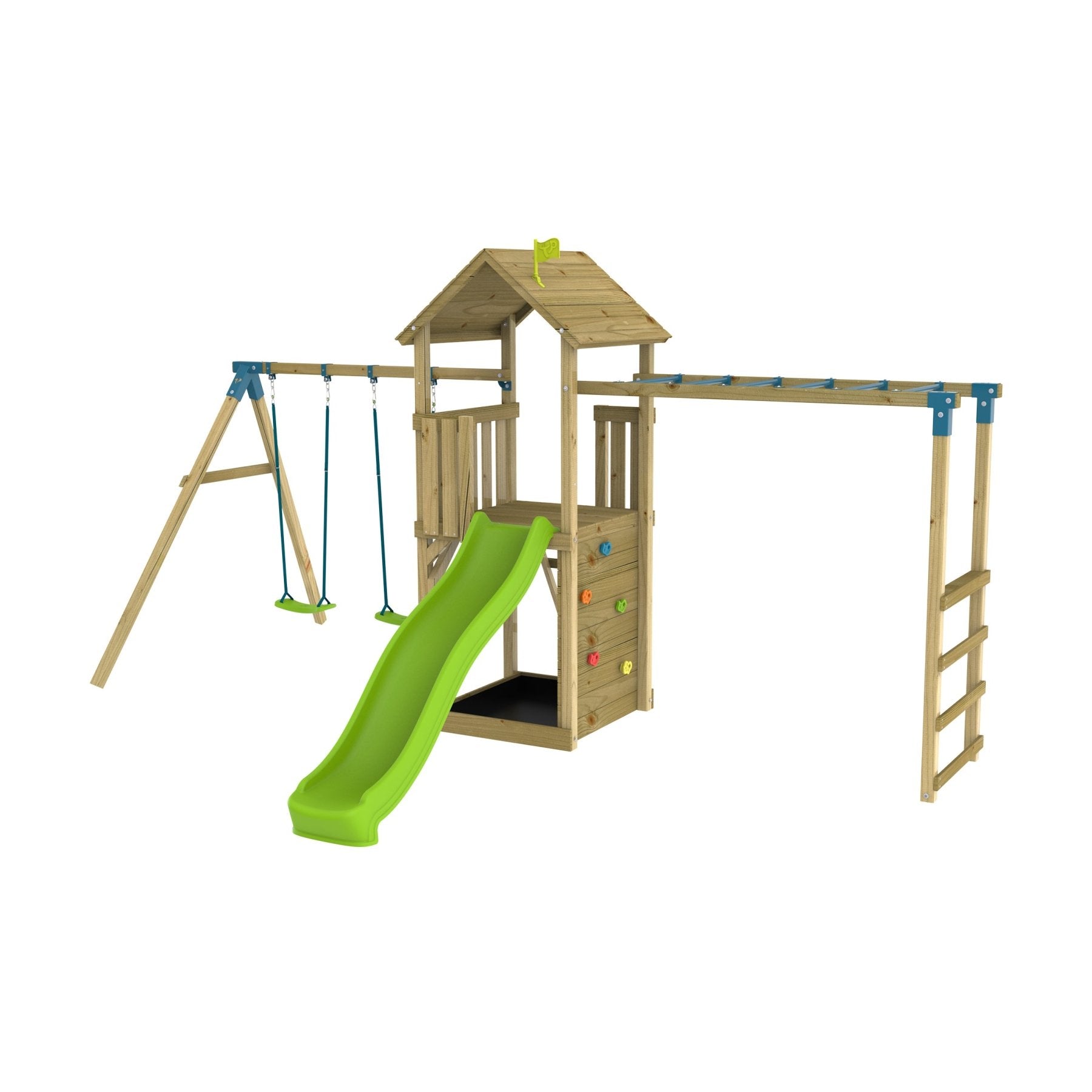 Aire de jeux - AXI - AXI Timo Mini - Toboggan 120 cm - Balançoire bébé - Mur d'escalade Aire de jeux - AXI - AXI Timo Mini - Toboggan 120 cm - Balançoire bébé - Mur d'escalade