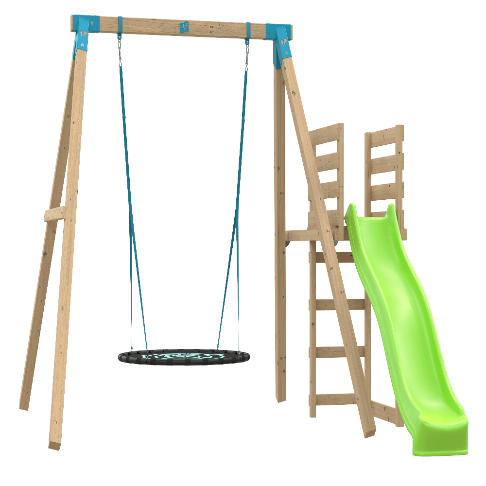 Station everest tp toys bois carre balancoire nid / toboggan / kit d'a