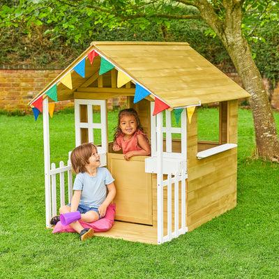 Maisonnette cubby avec veranda tp toys fsc 119,5 x 137 x 138 cm