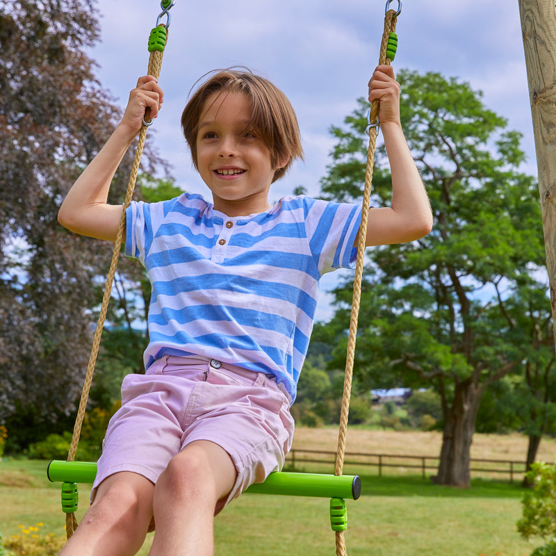 Balançoire trapèze métal pour portique h190-250cm vert