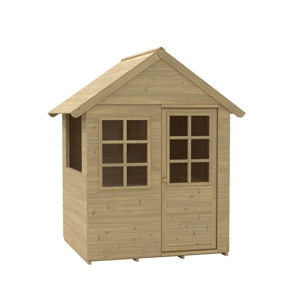 Maisonnette En Bois FSC Pour Enfant – Cabane Jardin Avec Fenêtre Et Porte Plexiglas, Plancher Inclus – 18 Mois Et Plus
