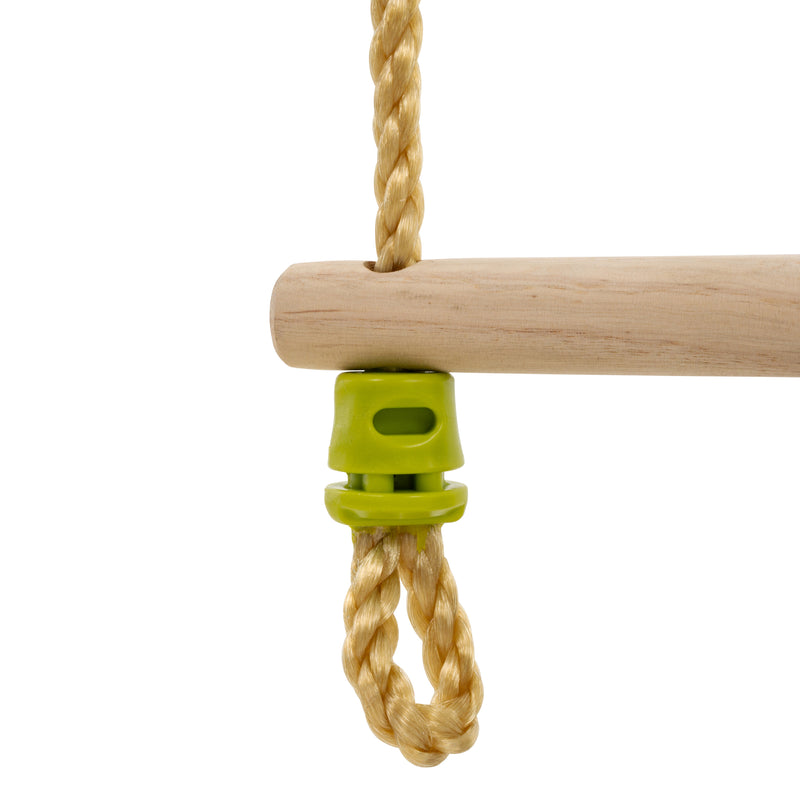 Détail de la corde de fixation, assurant sécurité et stabilité pour les enfants.