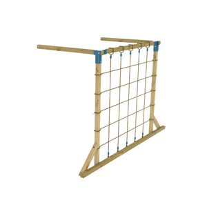 Filet d’escalade à attacher à la Tour Skywood, transformant la structure en terrain d’aventure.