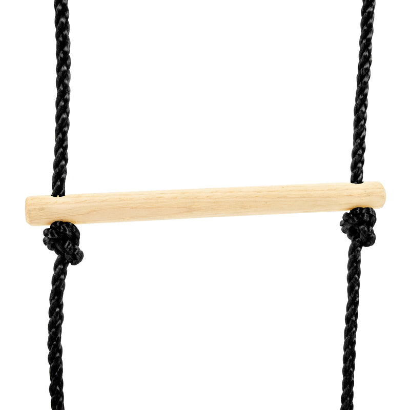 Détail d’un barreau en bois de l’échelle TP Toys, offrant une prise sécurisée pour les enfants.