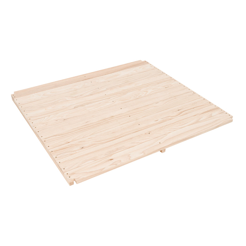 Plancher en bois pour compléter la maisonnette offrant une surface stable et sécurisée pour les enfants.