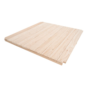 Plancher en bois pour compléter la maisonnette offrant une surface stable et sécurisée pour les enfants.
