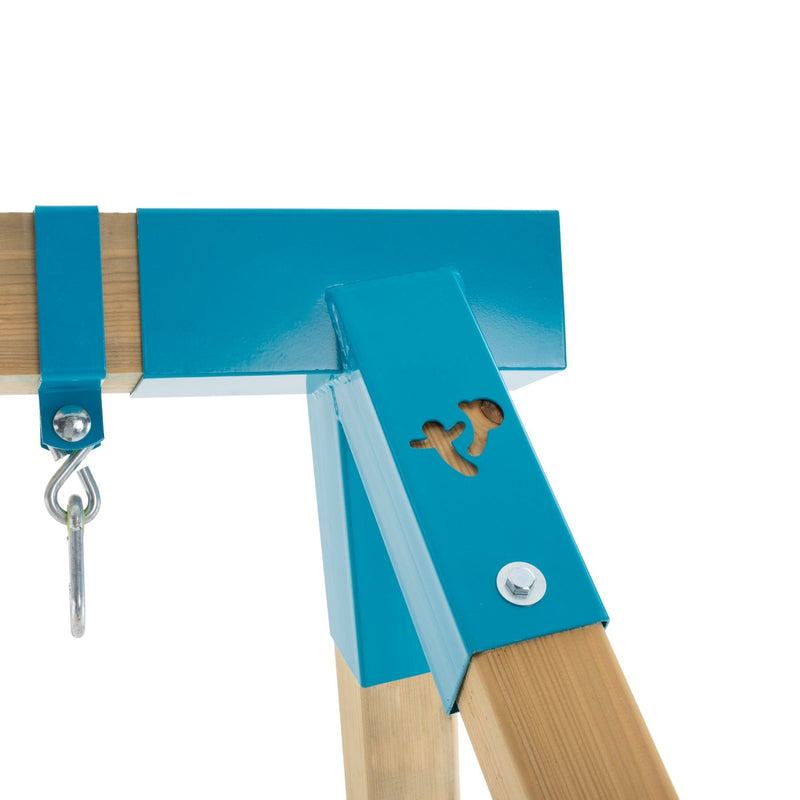 Station EVEREST balançoire - vis-à-vis - toboggan - kit d'ancrage - bois carré FSC® h243 cm Station EVEREST balançoire - vis-à-vis - toboggan - kit d'ancrage - bois carré FSC® h243 cm