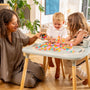 Table de jeux 4 en 1 Montessori avec deux tabourets en bois FSC®