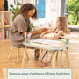 Table de jeux 4 en 1 Montessori avec deux tabourets en bois FSC®