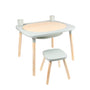 Table de jeux 4 en 1 Montessori avec tabouret en bois FSC®