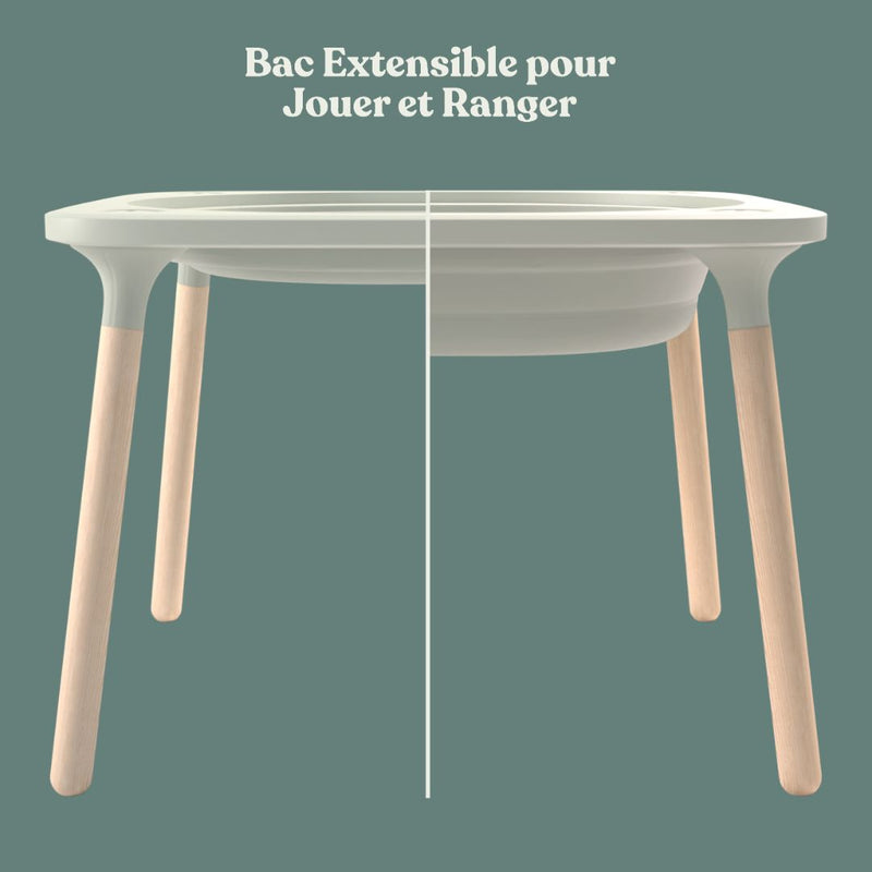 Table de jeux 4 en 1 Montessori avec tabouret en bois FSC®