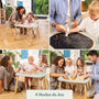 Table de jeux 4 en 1 Montessori avec tabouret en bois FSC®