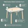Table de jeux 4 en 1 Montessori en bois FSC®