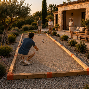 Terrain de pétanque en kit bois FSC - 12 x 4 m