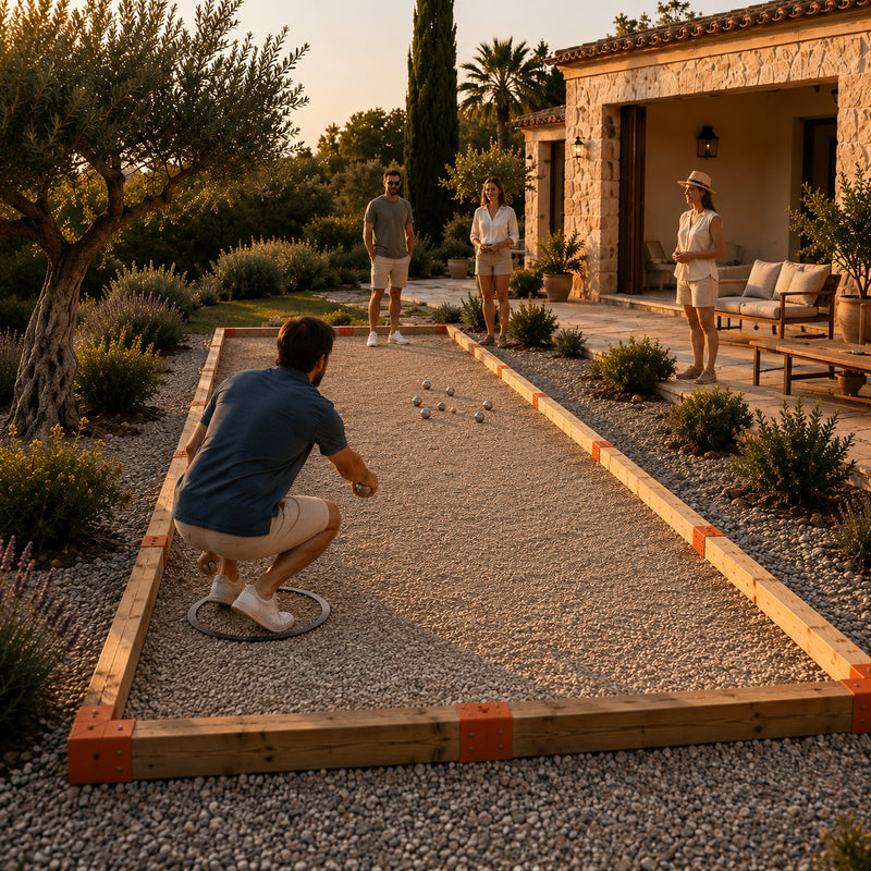 Terrain de pétanque en kit bois FSC - 12 x 4 m
