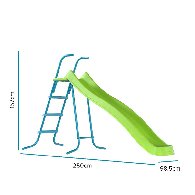 Toboggan ondulé 220 cm avec 4 marches