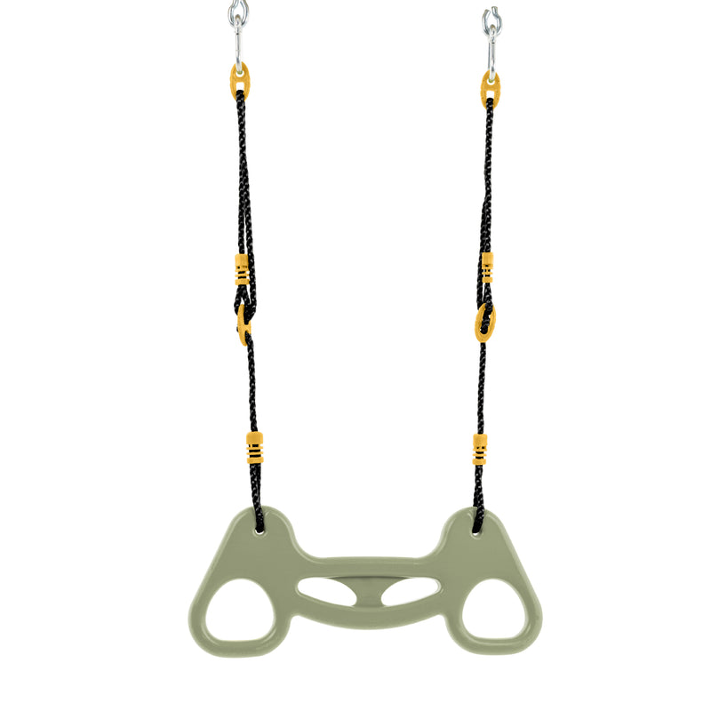 Trapèze 3 en 1 pour portiques de 190 à 250 cm, permettant de se suspendre ou de se balancer.