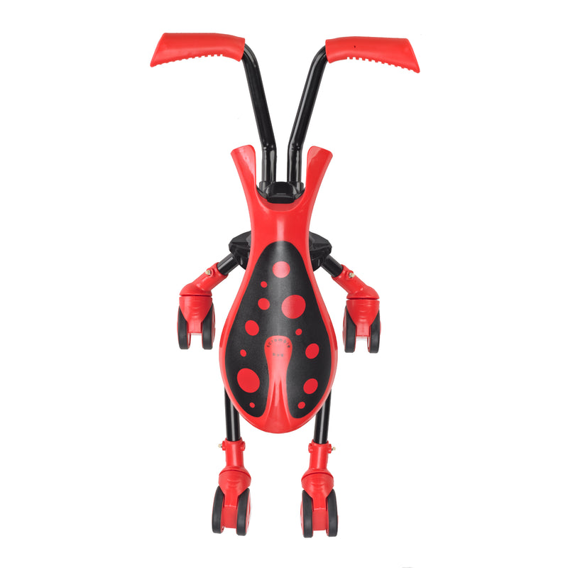 Porteur enfant ScrambleBug Beetle rouge et noir plié.