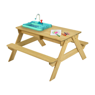 Table pique nique bois early fun avec splash & play tp toys 94 x 89 x 50,5 cm