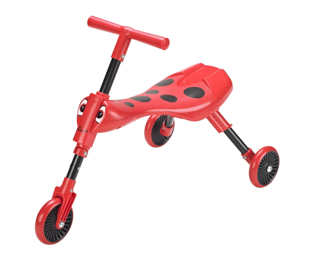 Tricycle enfant pliable SCUTTLEBUG BEETLE rouge et noir.