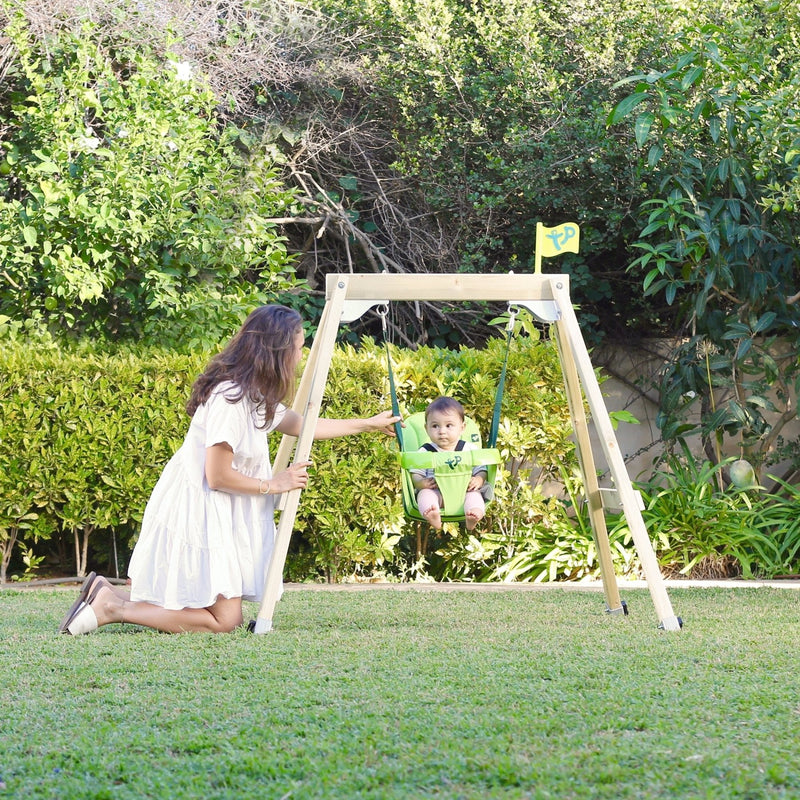 Portique Évolutif FOREST ACORN Balançoire - Fauteuil Bébé + Siège Enfant - Kit Ancrage - Bois FSC H200 Cm